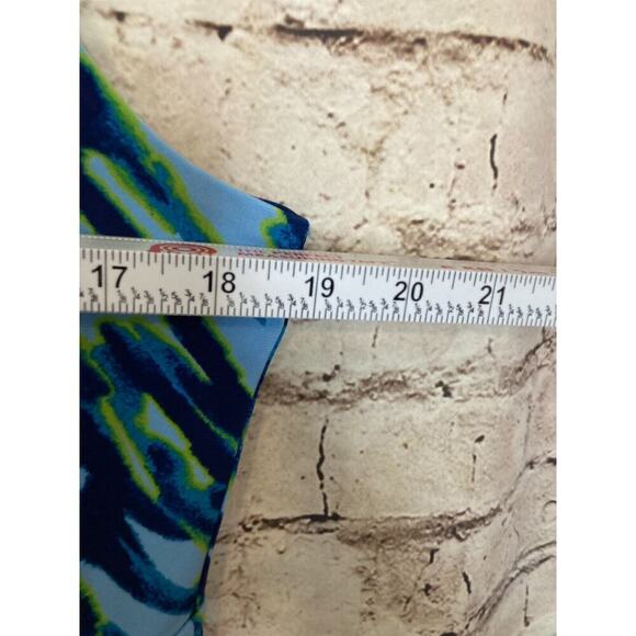 Michael Kors Dress Womens Large Turquoise Animal Print A Line Pockets Stretch - Picture 8 of 13